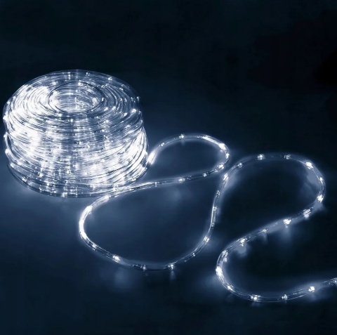 Wąż świetlny zewnętrzny led lampki biały zimny ip44 20m