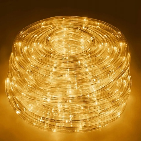 Wąż świetlny zewnętrzny led lampki biały ciepły ip44 10m