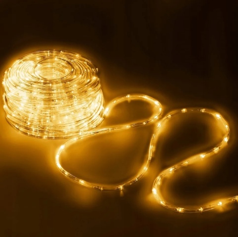Wąż świetlny zewnętrzny led lampki biały ciepły ip44 10m