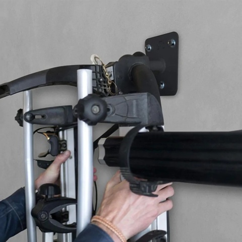 Wieszak ścienny rowerowy do platform rowerowych uniwersalny stojak czarny