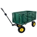 Wózek ogrodowy ogrodniczy transportowy taczki przyczepka plandeka zielony 250l 550kg