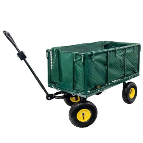 Wózek ogrodowy ogrodniczy transportowy taczki przyczepka plandeka zielony 250l 550kg