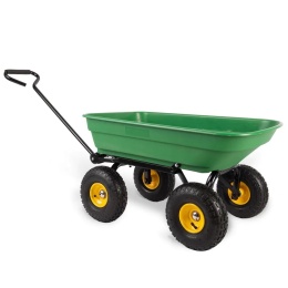Wózek ogrodowy ogrodniczy transportowy taczki wywrotka przyczepka zielona 80l 300kg