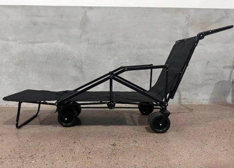 Wózek transportowy leżak plażowy składany wędkarski na kółkach zakupy 2w1 180l