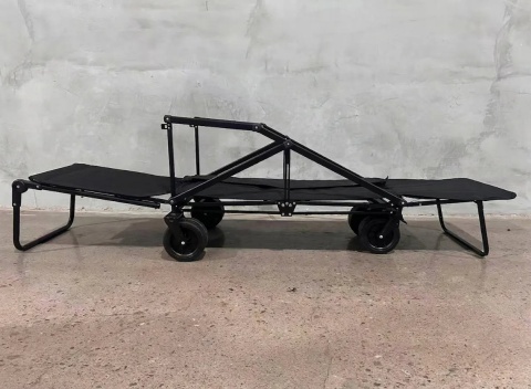 Wózek transportowy leżak plażowy składany wędkarski na kółkach zakupy 2w1 180l
