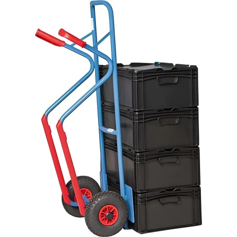 Wózek transportowy magazynowy stalowy młynarka podwójna platforma 300kg