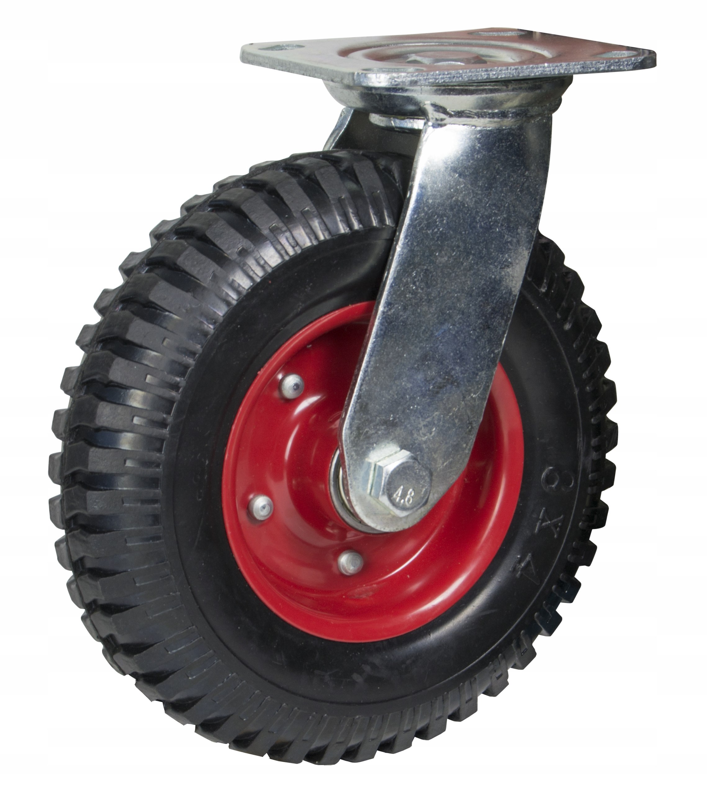 ZESTAW 4 KÓŁ PEŁNYCH fi 160 mm GUMA KOLO WÓZEK 600kg KOLKO SKRETNE Marka Rader