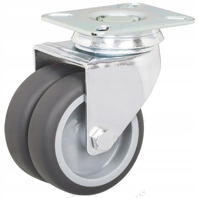 KOŁO 50 mm KÓŁKO PODWÓJNE ZESTAW JEZDNY 80KG KÓŁKA