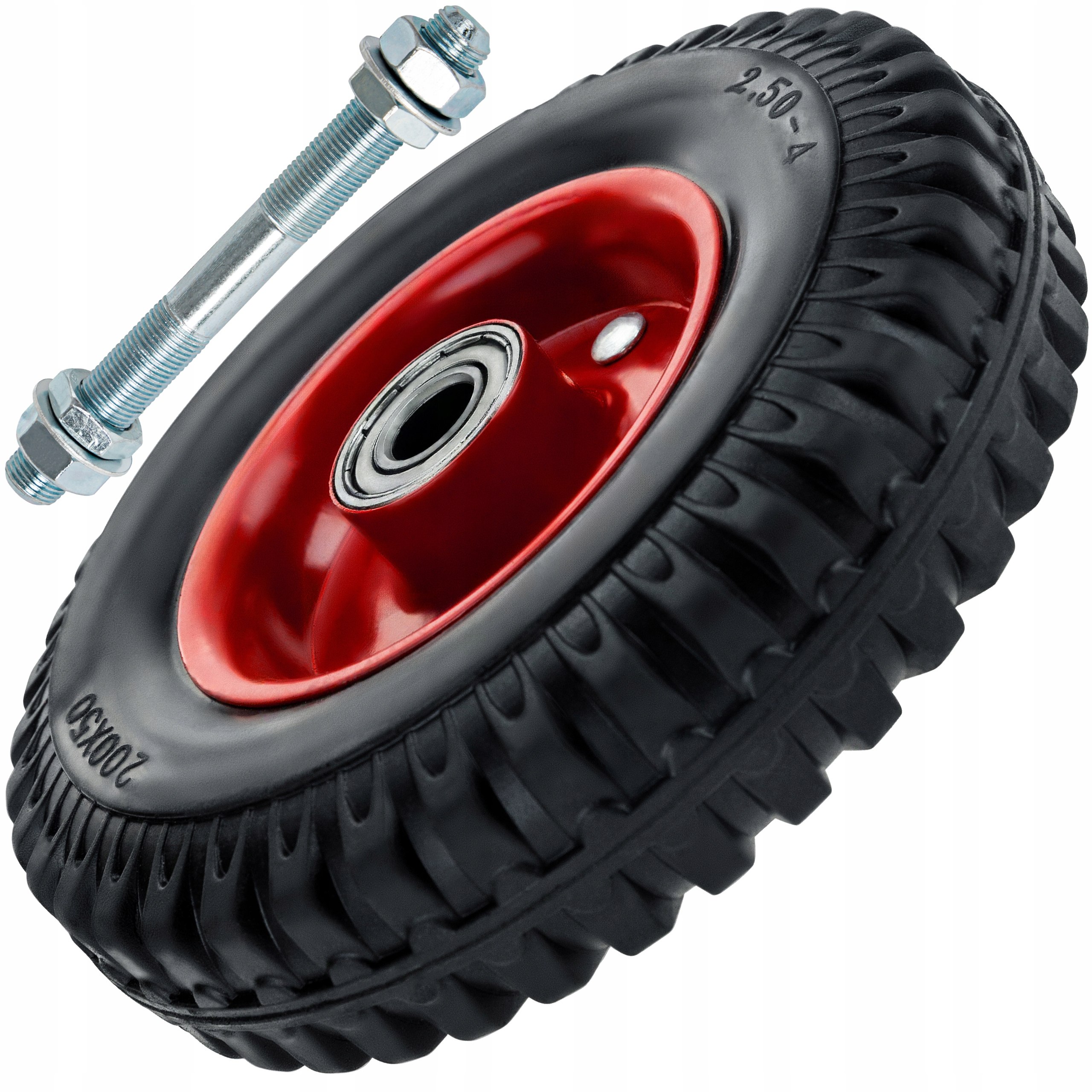 KOŁO PEŁNE DO WÓZKA TACZKI KOSIARKI 200x50 2,54x40MM 150KG BEZDĘTKOWE OŚKA