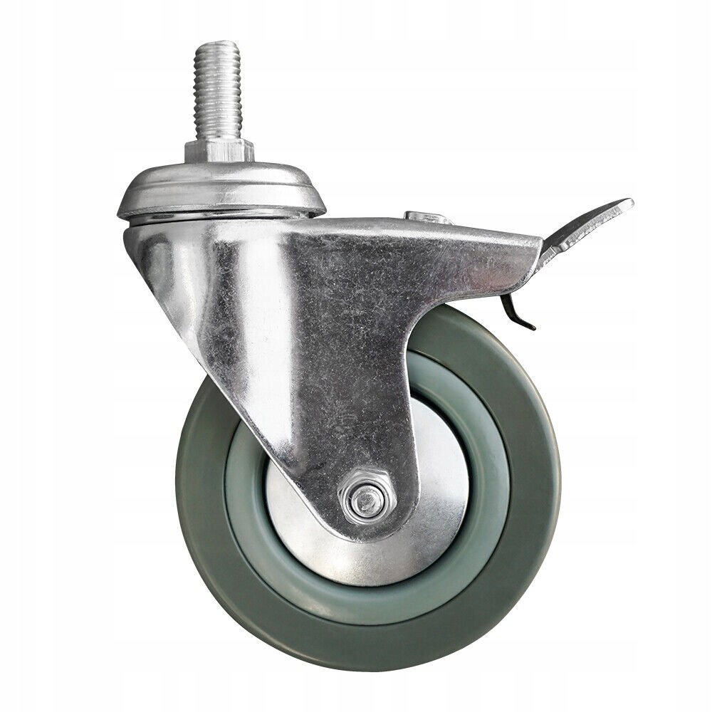 Koło skrętne z hamulcem Zestawykolowe 50 mm 25 kg szare