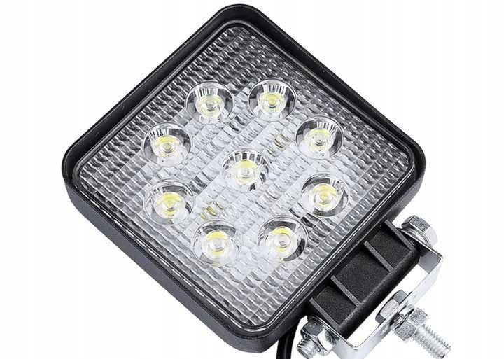 LAMPA ROBOCZA 9 LED 12V KWADRATOWA HALOGEN