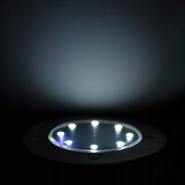 Lampa solarna najazdowa LED 4 szt. Wysokość całkowita 13.5 cm