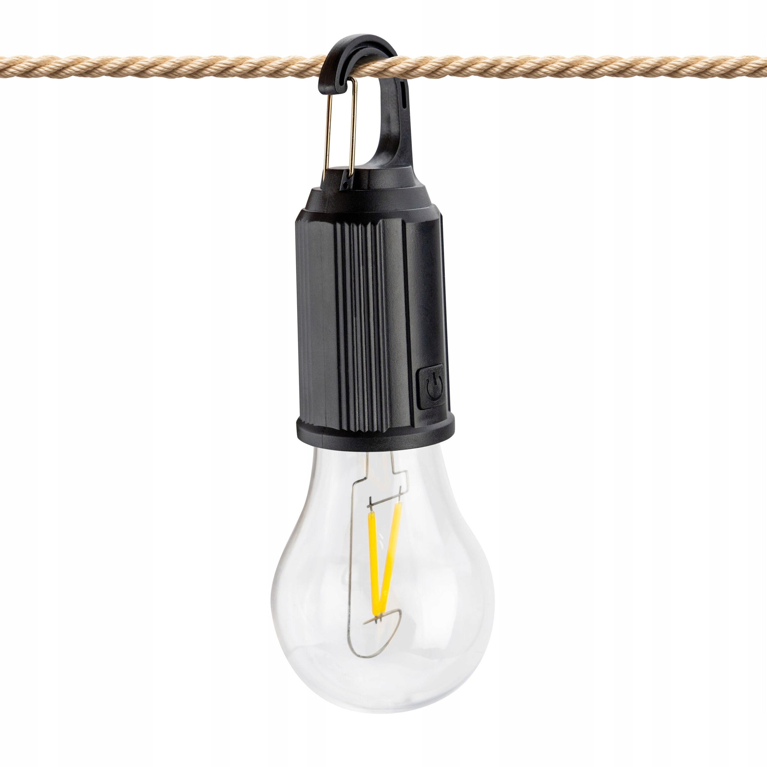 Lampa turystyczna żarówka USB-C z karabińczykiem OZDOBA KEMPING POD NAMIOT Rodzaj akumulatorowa