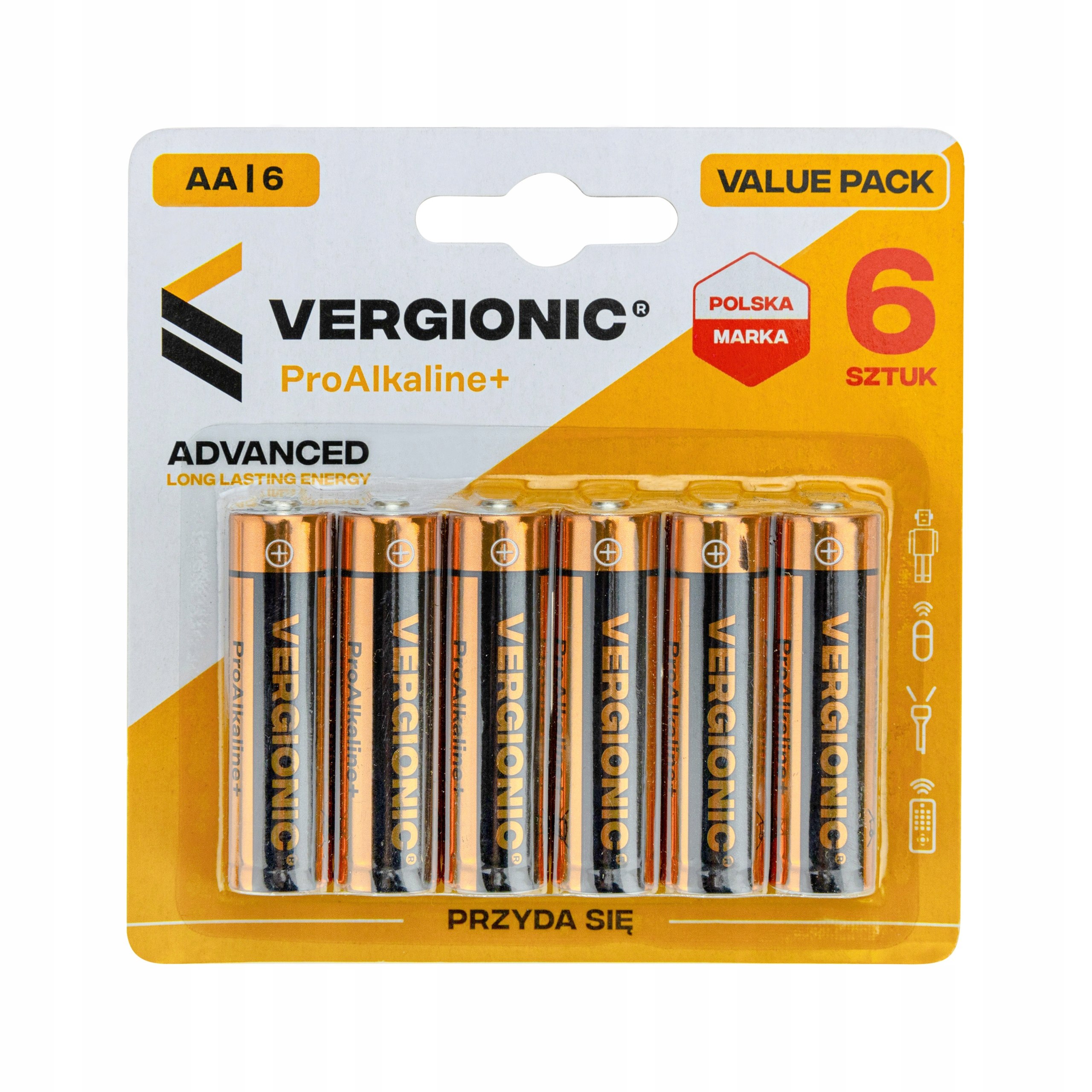 Baterie alkaliczne 6 szt. AA R6 VERGIONIC