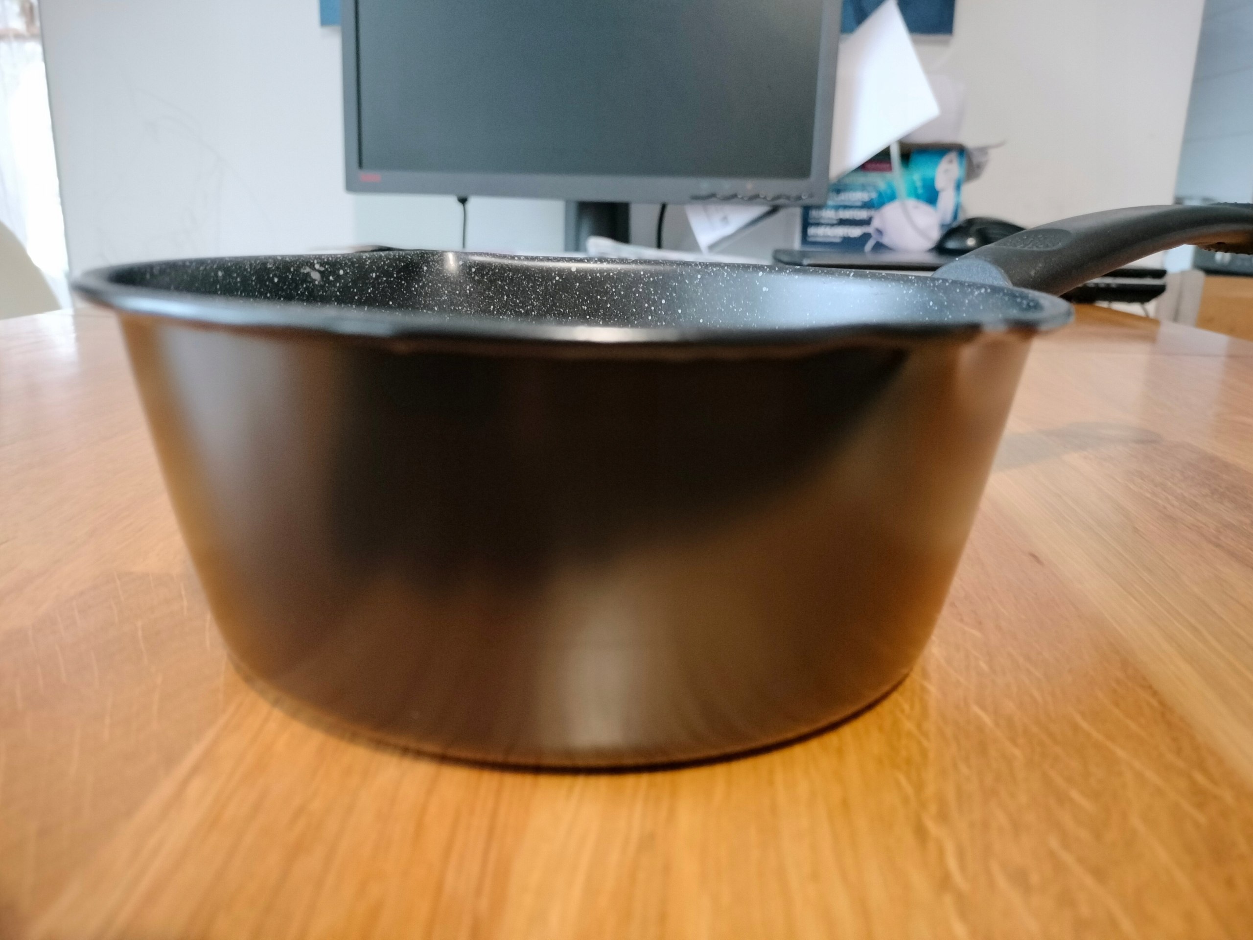 RONDELEK rondel ceramiczny GRANITOWY mały z dziubkiem 1,2 l. stal porządna Marka inna