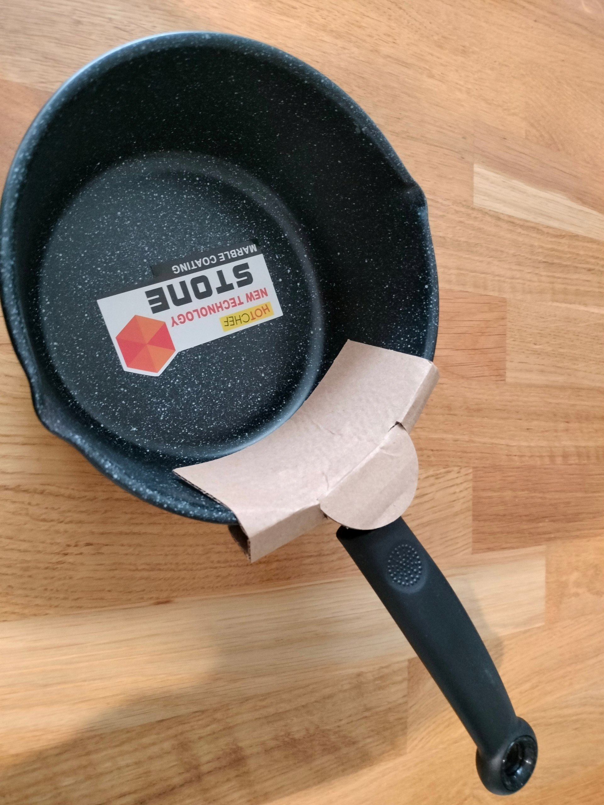 RONDELEK rondel ceramiczny GRANITOWY mały z dziubkiem 1,2 l. stal porządna Średnica 16 cm