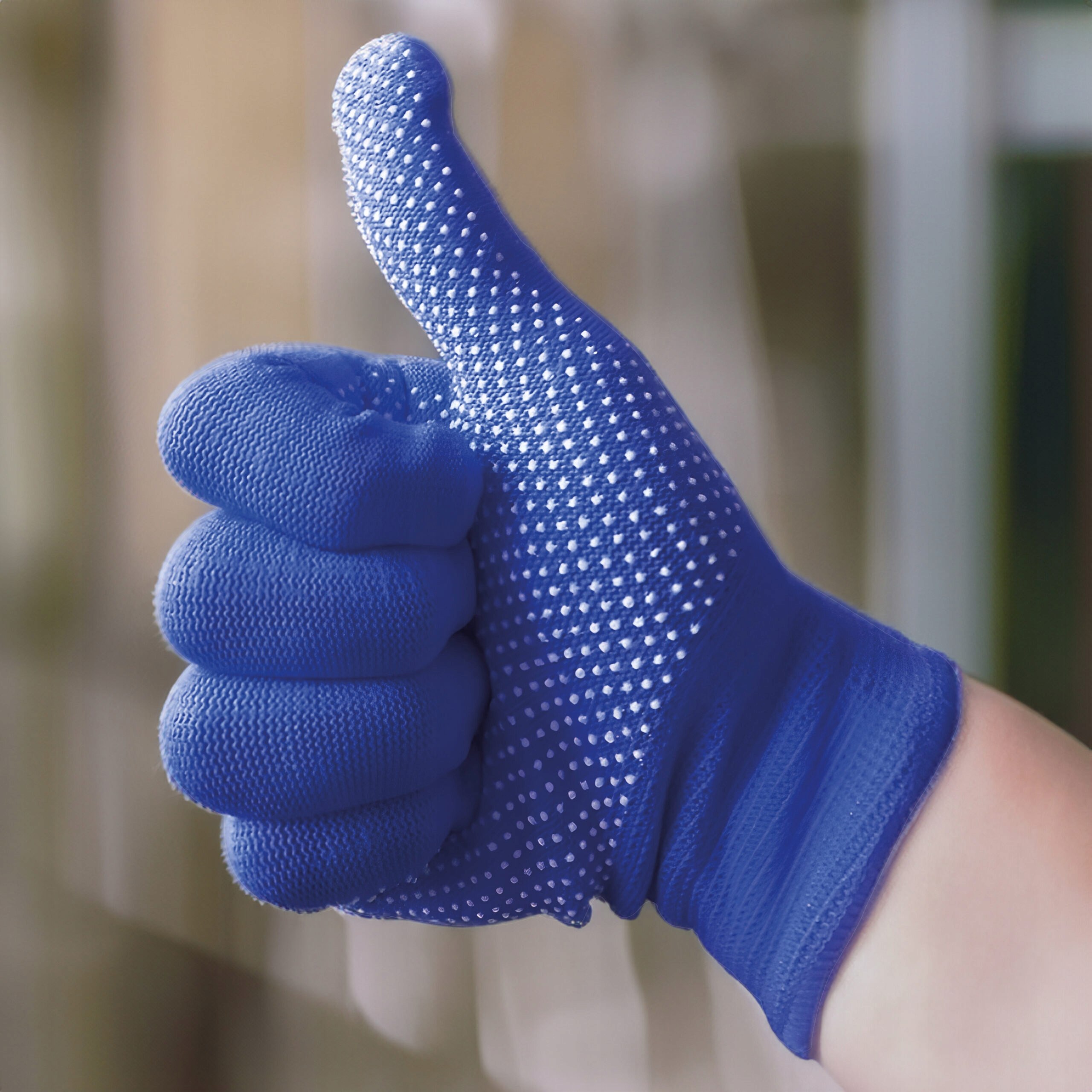 Rękawiczki Rękawice antypoślizgowe materiał niebieskie 5 par Model vergionic