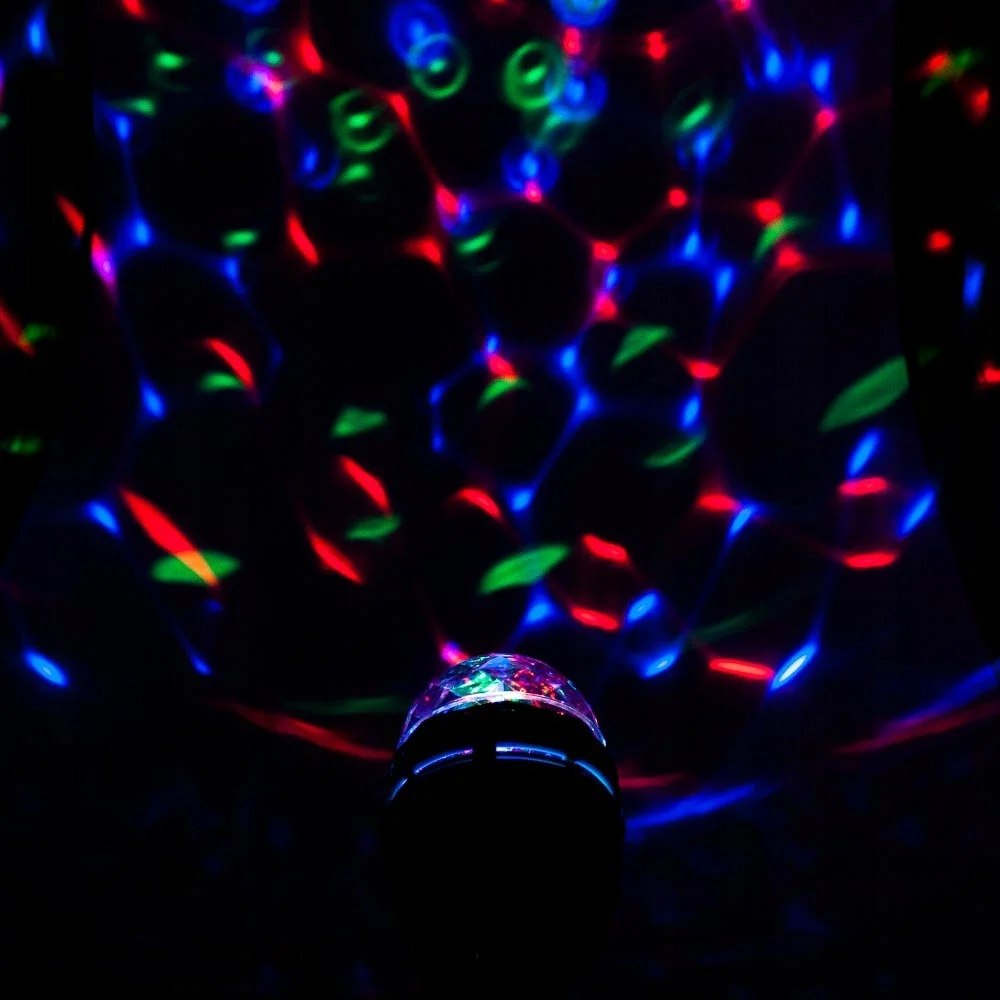 Żarówka dyskotekowa LED RGB 3W projektor disco Rodzaj gwintu E27