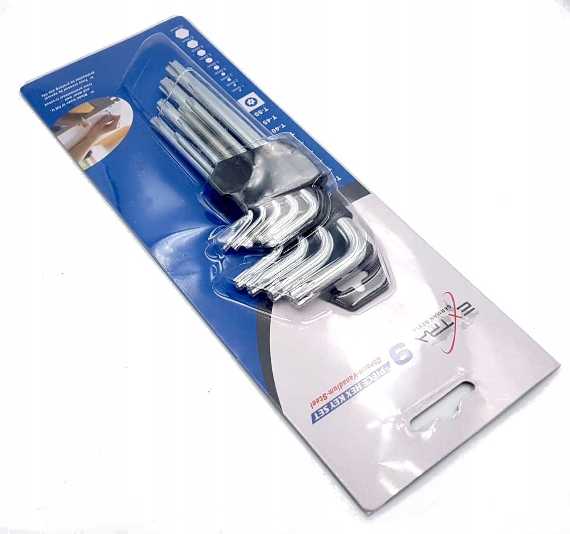 Klucze imbusowe Torx imbusy 1,5 do 10 mm 9szt Liczba elementów zestawy